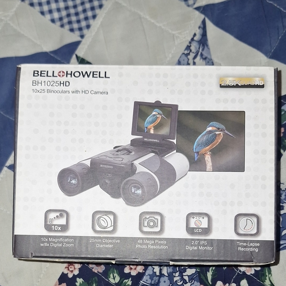 BH1025HD 10x25 Binoculars with HD Camera - Black